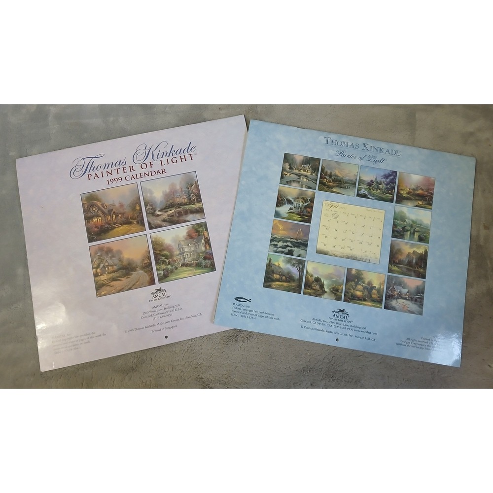 Thomas Kinkade Painter of‎ Light 1999 2003 Wall Calendar Lot Vintage AMCAL Art - Picture 2 of 9